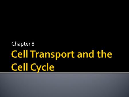 Chapter 8.  The boundary between the cell and its environment  Controls what enters and exits the cell (selective permeability) - nutrients, wastes,