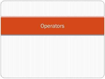 Operators. 2 The Curl Operator This operator acts on a vector field to produce another vector field. Let be a vector field. Then the expression for the.