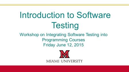 Introduction to Software Testing