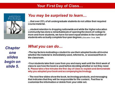 Professor: Course/Section: You may be surprised to learn… …that over 25% of all undergraduate students do not utilize their required course material. …student.