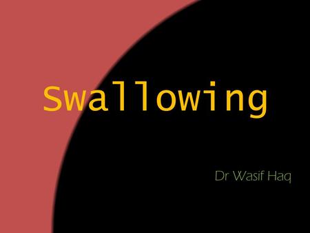 Swallowing Dr Wasif Haq.