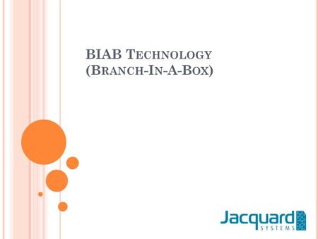 BIAB T ECHNOLOGY (B RANCH -I N -A-B OX ). A GENDA BIAB Solution Components BIAB Benefits BIAB Infrastructure.