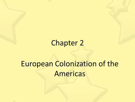 European Colonization of the Americas