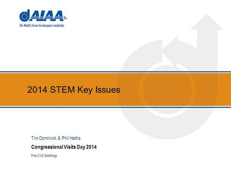 2014 STEM Key Issues Congressional Visits Day 2014 Pre-CVD Briefings Tim Dominick & Phil Hattis.