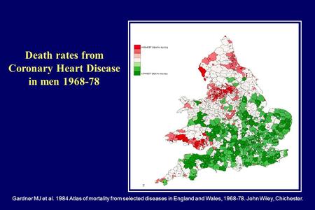 Death rates from Coronary Heart Disease in men