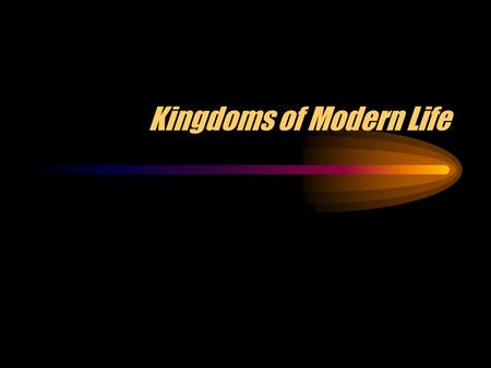 Kingdoms of Modern Life Kingdom Monera (“Monerans”) Smallest and simplest lifeforms Unicellular (one-celled) no nucleus Bacteria and cyanobacteria.