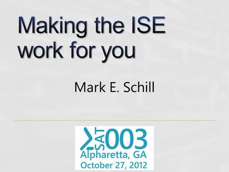 Mark E. Schill. Enter POWERSAT50 at checkout to save $50 on any training course. www.TRAINSIGNAL.com Learn PowerShell. 24/7, Anywhere.