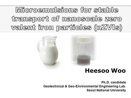 Heesoo Woo Ph.D. candidate Geotechnical & Geo-Environmental Engineering Lab. Seoul National University.