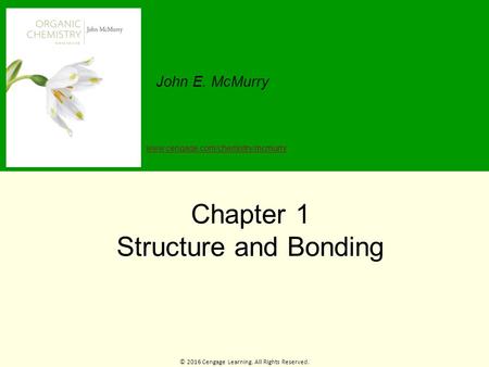 Chapter 1 Structure and Bonding