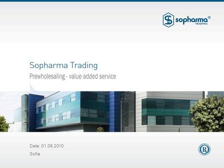 Date: 01.06.2010 Sofia. Distribution Process ProductionPre-wholesalingDistribution Pharmacy and hospital market Patient 3.