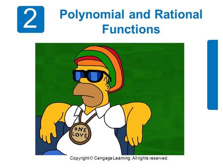 Copyright © Cengage Learning. All rights reserved. 2 Polynomial and Rational Functions.