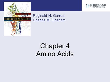 Reginald H. Garrett Charles M. Grisham Chapter 4 Amino Acids.