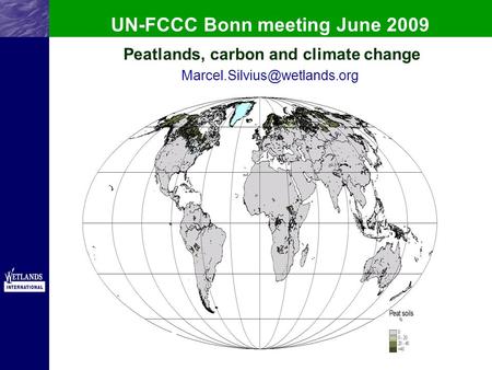 UN-FCCC Bonn meeting June 2009 Peatlands, carbon and climate change