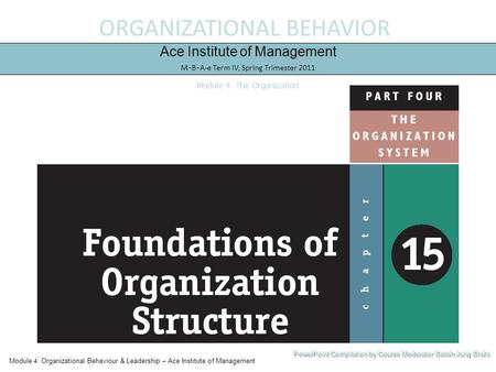 ORGANIZATIONAL BEHAVIOR