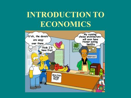 INTRODUCTION TO ECONOMICS