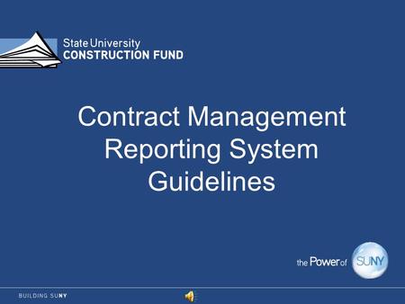 Contract Management Reporting System Guidelines