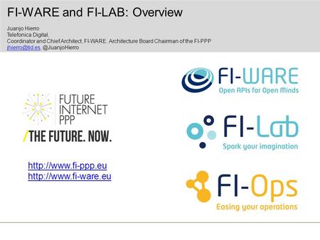 The Future Internet Public-Private Partnership (FI-PPP)