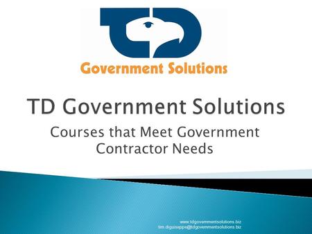 Courses that Meet Government Contractor Needs