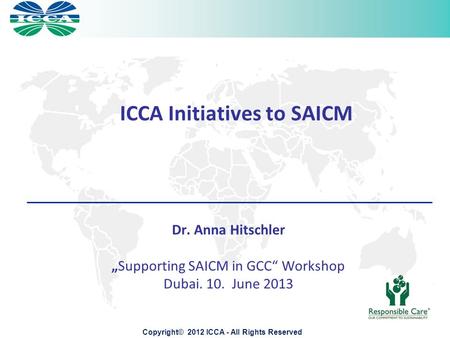 ICCA Initiatives to SAICM