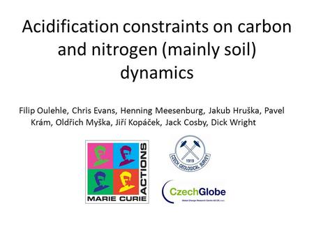 Acidification constraints on carbon and nitrogen (mainly soil) dynamics Filip Oulehle, Chris Evans, Henning Meesenburg, Jakub Hruška, Pavel Krám, Oldřich.