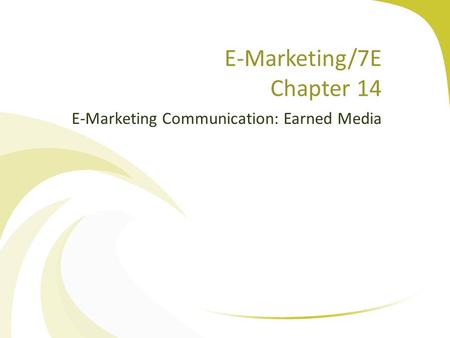 E-Marketing/7E Chapter 14