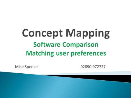 Mike Spence02890 972727. General appearance of map Ease of use Export capabilities Additional features.