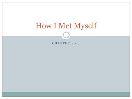 How I Met Myself Chapter 1 - 7.