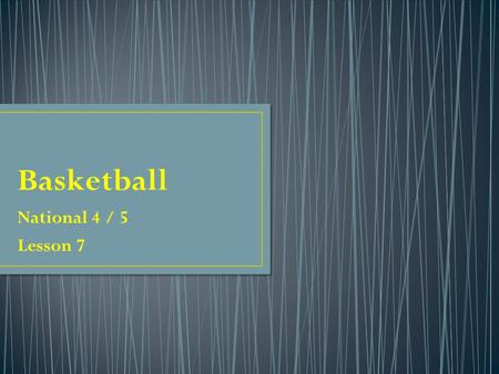 National 4 / 5 Lesson 7. Discuss a mental factor that impacts on performance Identify methods of training Explain our chosen method of training.