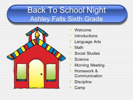 Back To School Night Ashley Falls Sixth Grade