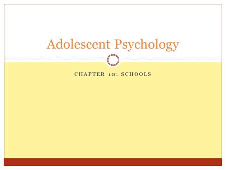 Adolescent Psychology