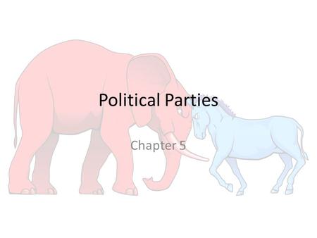 Political Parties Chapter 5. THE TWO-PARTY SYSTEM IN AMERICAN HISTORY Section 2.