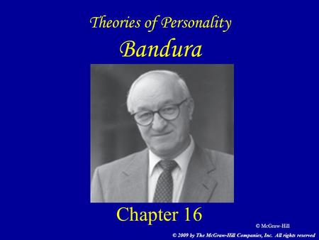 Theories of Personality Bandura