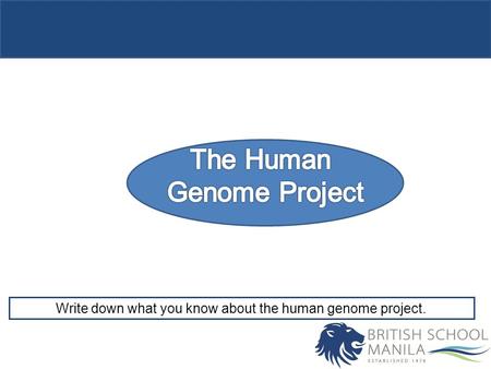 Write down what you know about the human genome project.