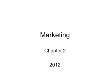 Marketing Chapter 2 2012. SWOT Analysis- determines- strengths, weaknesses, opportunities, threats Environmental scan- analysis of outside influences.