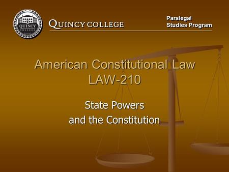 American Constitutional Law LAW-210