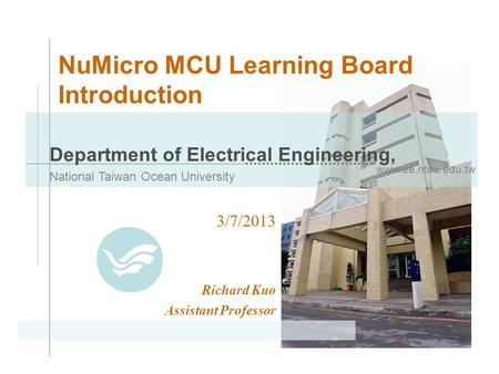 NuMicro MCU Learning Board Introduction