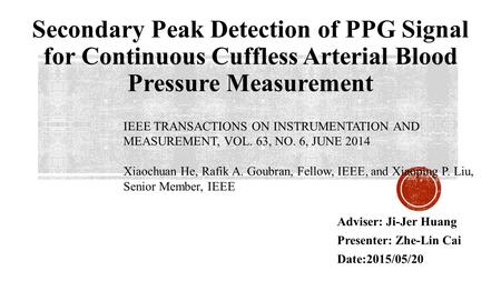 IEEE TRANSACTIONS ON INSTRUMENTATION AND MEASUREMENT, VOL. 63, NO