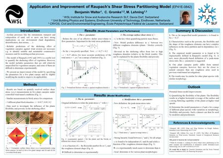 Outlook Results (Model Modification) Results (Model Parameters and Performance) Application and Improvement of Raupach’s Shear Stress Partitioning Model.