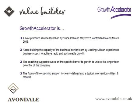 Www.avondale.co.uk. Strategies for Driving Equity Value Stewart Millington - Value Builder Avondale www.avondale.co.uk.