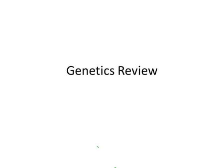 Genetics Review.