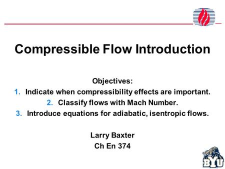 Compressible Flow Introduction