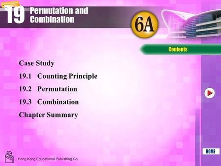 19 Permutation and Combination Case Study 19.1 Counting Principle