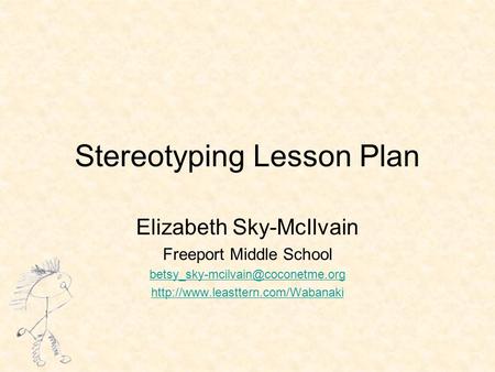 Stereotyping Lesson Plan