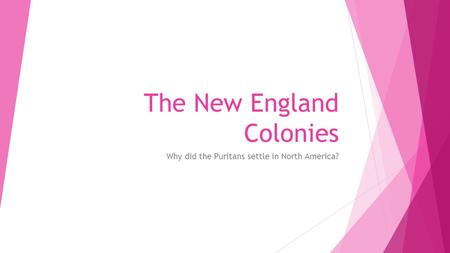 The New England Colonies