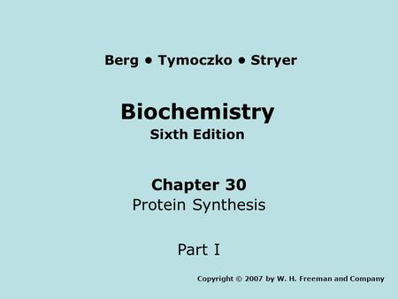 Berg • Tymoczko • Stryer