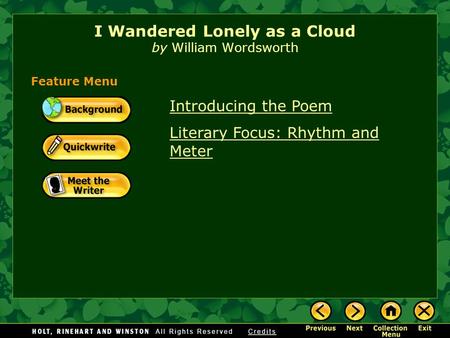 I Wandered Lonely as a Cloud by William Wordsworth