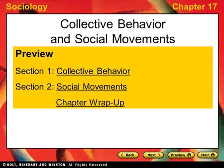 Collective Behavior and Social Movements