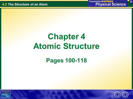 Chapter 4 Atomic Structure