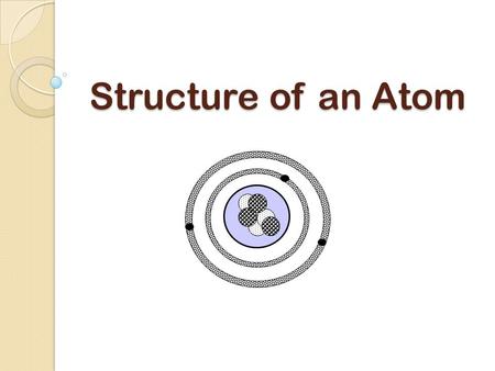 Structure of an Atom.