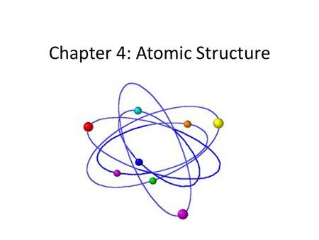 Chapter 4: Atomic Structure